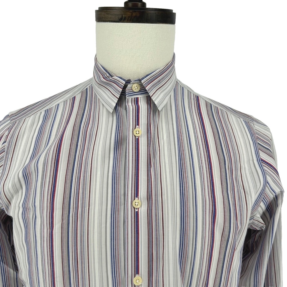 Ben Sherman‎ Mens Button Down Shirt M Multi Color Striped Mod Indie Smart Casual
